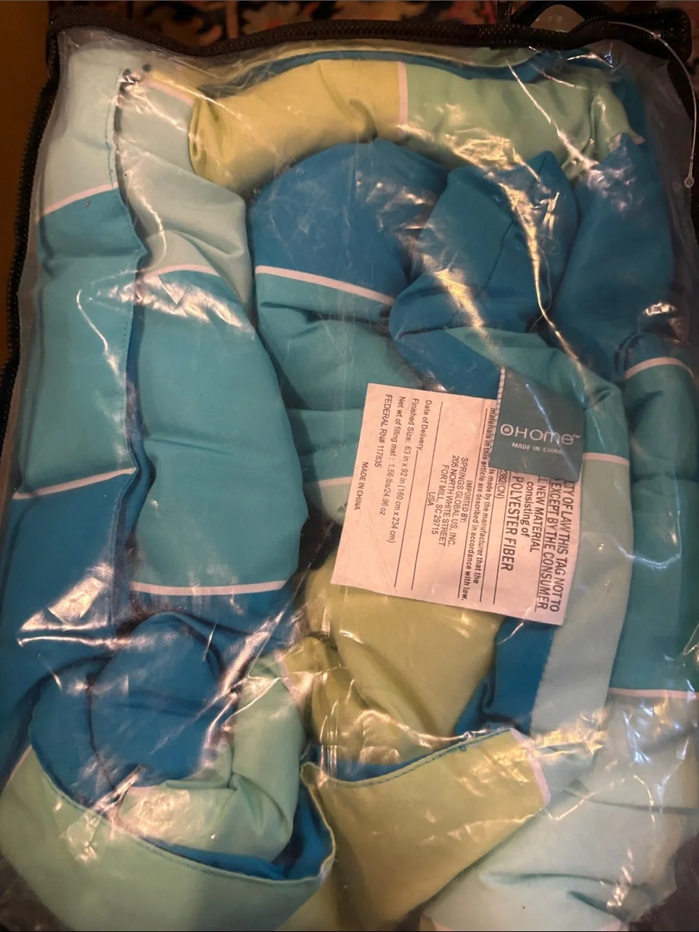 NEW Target Teal Blue & Green Stripe Reversible (Blue) TWIN XL Comforter Set